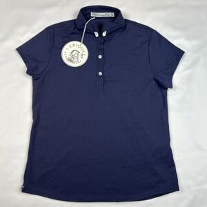 NWT Criquet Polo Shirt Women's Size XS Navy Blue Golf Tennis Preppy Performance
